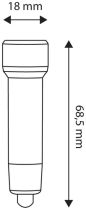 Entac lampe poche 5LED porte-clés bleu