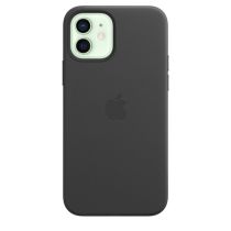 Apple Cuir Case with MagSafe pour iPhone 12/12 Pro black