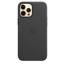 Apple Cuir Case with MagSafe pour iPhone 12 Pro Max black