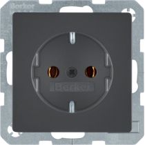 Revenda Domótica - Berker 47436086 SCHUKO tomada corrente Q.1 Q.3 antracite, veludo
