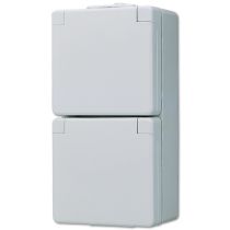 Revenda Domótica - Jung 622 W tomada dupla superfície WD, vertical