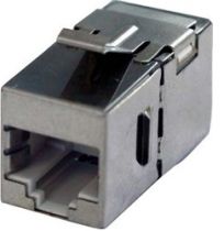 Revenda Domótica - BACHMANN Keystone CAT6a STP acoplamento RJ45 blindado cor prata