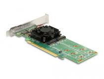 PCI Express x16 Karte zu 4 x intern NVMe M.2 Key M - Low Profile Formf