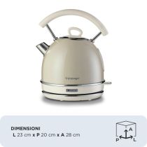 Ariete Vintage Bouilloire carafe électrique 1,7 L, beige