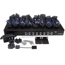 Startech 8 Port 1U Rackmount USB KVM Switch Kit OSD Cables Ra