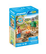 PLAYMOBIL 71513 City Life Feu camp + guimauve, Jeu construction 