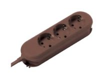 BACHMANN SMART 3xCEE7 3 brun 3x contact protection