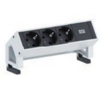 Revenda Domótica - BACHMANN DESK2 3x contacto terra GST18 branco