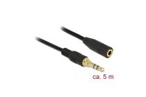 achat Câbles - DELOCK Rallonge jack 3.5mm 3pins mâle > mâle 5.0m noir 85590