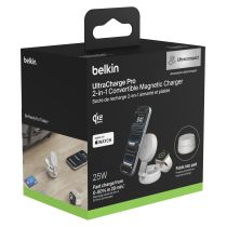 achat Chargeur - Belkin UltraCharge 25W Qi2 magn. 2-en-1 Lad.verst.sand WIZ043kqSD char WIZ043KQSD