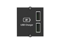BACHMANN USB A A 15W double chargeur , 2x type 5V 2,4A GST18, noir, 
