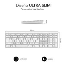 CLAVIER SUBBLIM BLUETOOTH PURE EXTENDED BLUETOOTH Argent