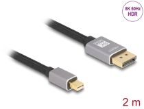 DELOCK Mini DisplayPort DisplayPort 8K 60 Hz 2 m cinzento