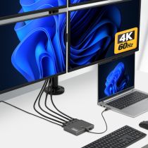 Station daccueil Startech ordinateur portable USB-C 4 x HDMI com