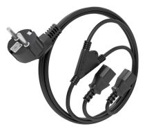 AISENS CPU CÂBLE D´ALIMENTATION CEE7 M-2xC13 H Noir 1.8M