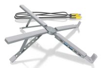 AISENS SOPORTE ESCRITORIO AJUSTABLE TABLETA PORTÁTIL USB-C DOC