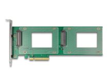 PCI Express 4.0 x8 Karte zu 2 x intern U.2 NVMe SFF-8639 - Bifurcation