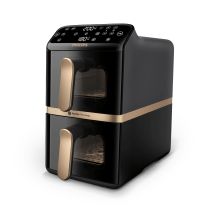 achat Friteuse - Philips Double friteuse à air chaud NA462 70 noir, 2 750 watts, 2 pani NA462/70