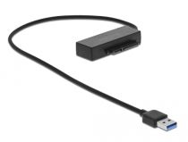 DELOCK Convertisseur USB Type-A vers SATA + housse protection 3.5