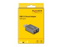 DELOCK Carte son externe USB + 2 prises jack 3,5 mm