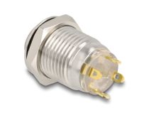 DELOCK pushbutton installation 12mm 4x solder connection LED green