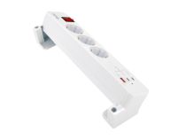 Equip regleta enchufes 3xSchuko 2xUSBC USBA+Switch CL Pla.