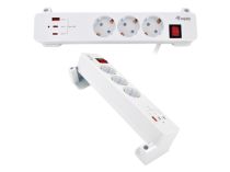 Equip regleta enchufes 3xSchuko 2xUSBC USBA+Switch CL Pla.
