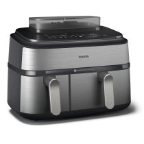 achat Friteuse - Friteuse à air chaud double Philips Steam Airfryer Dual Basket, acier  NA555/00