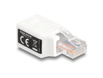 Adaptateur DELOCK RJ50 mâle vers femelle, blanc
