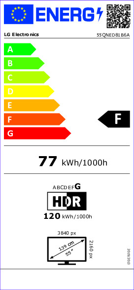 TV LG 55QNED81B6A.AEU 55´´ QNED EVO MINILED PEANA CENTRAL WIFI HDMI X3