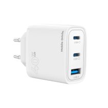 Chargeur Mobile Origin 40 W GaN MO13 blanc : 1 port USB-A + 2 ports US