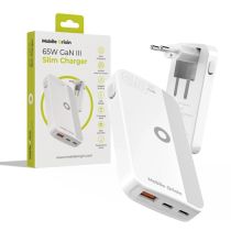 Chargeur Mobile Origin 65 W GaN Slim, double port USB-C et un port USB