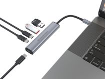 CONCEPTRONIC 4-1 Base conexión USB-C -> 2xUSB-C 2xUSB-A 100 WPD, gr