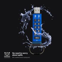 STICK iStorage USB-Stick datAshur Pro blau. schwarz 8 GB