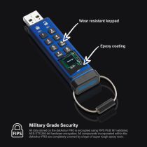 STICK iStorage USB-Stick datAshur Pro blau. schwarz 4 GB
