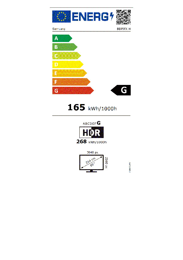 SAMSUNG DISPLAY PROFESSIONAL BUSINESS TV BE85FX-H 85 pouces UHD #NEUF