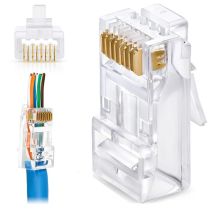 Connecteurs Equip Cat6a RJ45 UTP blindés, sans outil, lot 100 pièce