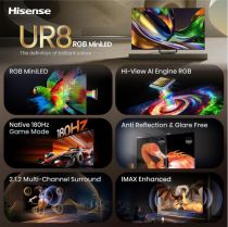 HISENSE Serie UR8S RGB MiniLED 85INCH Ultra HD USB HDMI WIFI BT