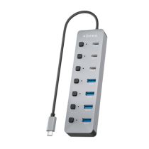 HUB AISENS USB3.2 Gen2 10G USB-C-4xUSB-A+3xUSB-C+1xUSB-C PD3.0 100W 30