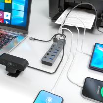 HUB AISENS USB3.2 Gen2 10G USB-C-4xUSB-A+3xUSB-C+1xUSB-C PD3.0 100W 30