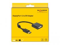 Adaptateur DELOCK DisplayPort 1.2 vers DVI femelle 4K actif noir