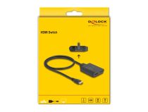 DELOCK HDMI Switch 2 x HDMI in zu 1 x HDMI out 8K 60 Hz