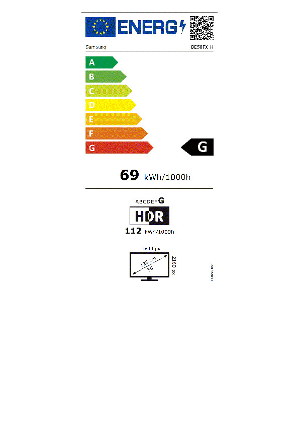 SAMSUNG DISPLAY PROFESSIONAL BUSINESS TV BE50FX-H 50 pouces UHD 