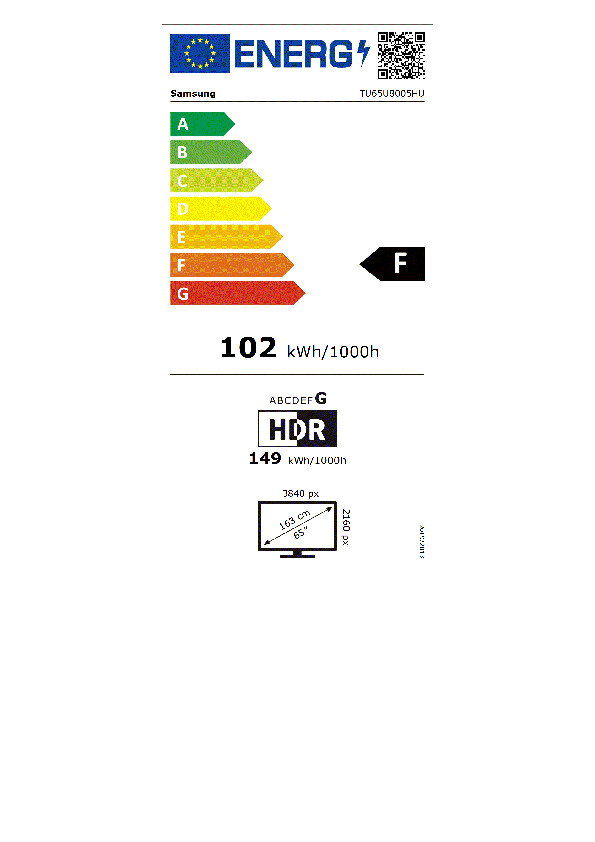 SAMSUNG TV65Â´Â´ LED U8005  4K UHD SMART TV HDR PLANA 2026