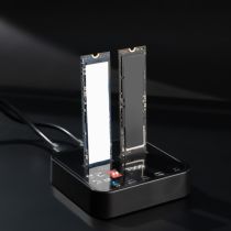DOCK TOOQ TQDS-201B 2xM.2 NVMe USB-C 3.2 GEN2 CLONE Noir