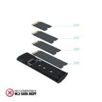 Boîtier TOOQ TQE-2230B M.2 NVMe PCIe USB 3.1 GEN2 Noir
