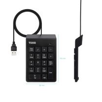 Clavier numérique TOOQ TQK-2001-B USB 19 touches Noir