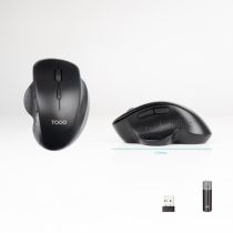 Souris TOOQ TQMWG-1105-B sans fil ERGON. 1 600 DPI, 6 boutons