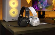 Corsair HS80 Max Wireless Gaming-Kopfhörer Silber