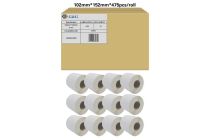 Revenda Papel - G&G 12x rolos etiquetas compatíveis + Zebra 800264-605